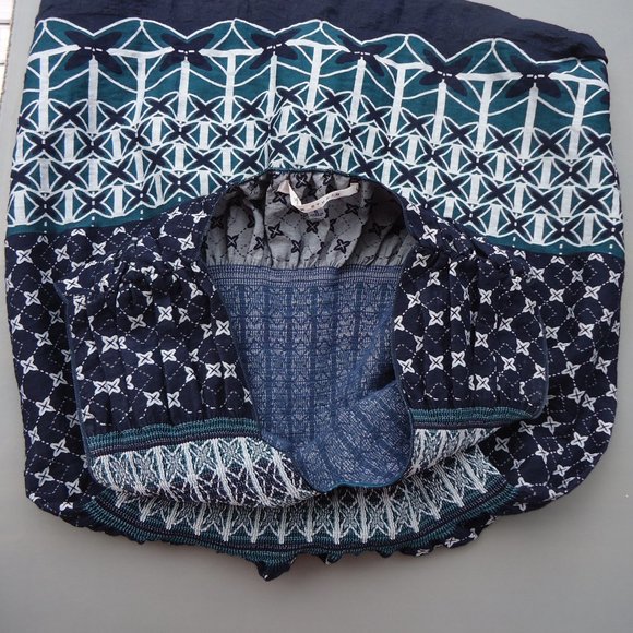 SIZE S. Max Studio Smocked V-neck Fit & Flare Dress. - Picture 14 of 16